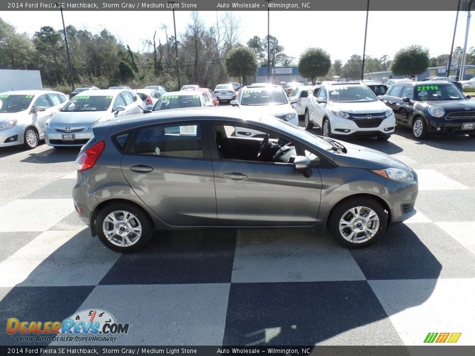 2014 Ford Fiesta SE Hatchback Storm Gray / Medium Light Stone Photo #3