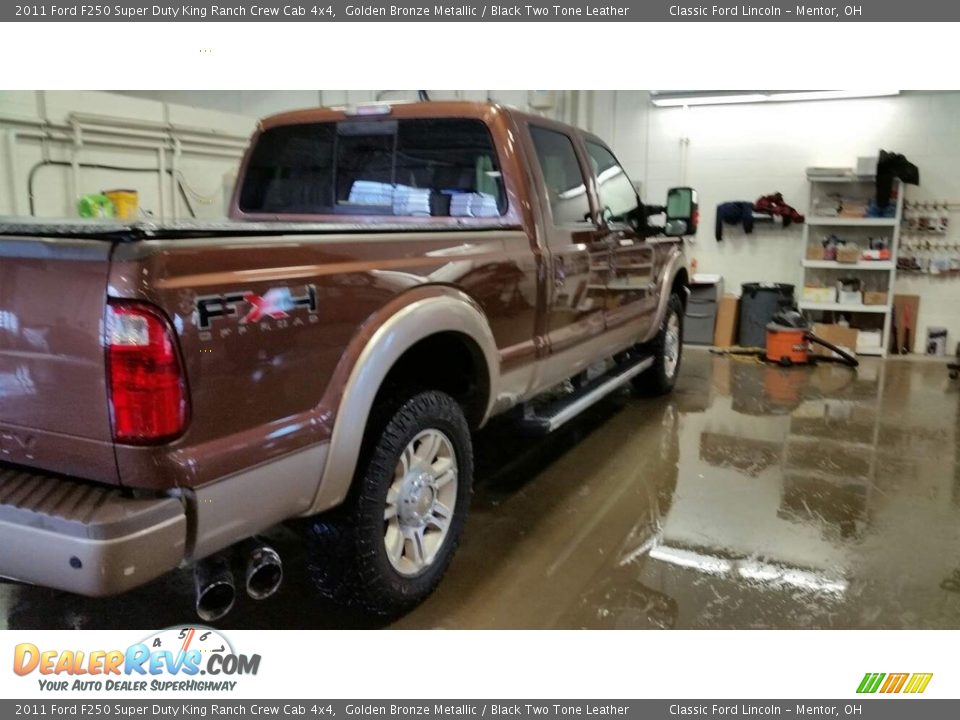 2011 Ford F250 Super Duty King Ranch Crew Cab 4x4 Golden Bronze Metallic / Black Two Tone Leather Photo #3