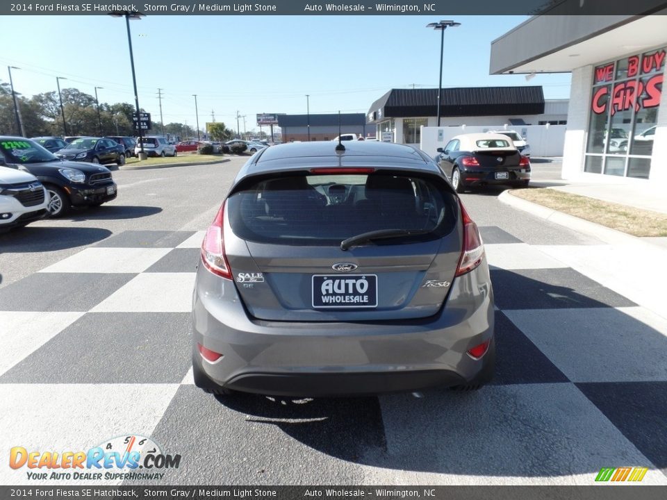 2014 Ford Fiesta SE Hatchback Storm Gray / Medium Light Stone Photo #4