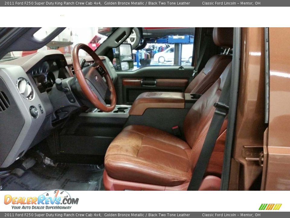 2011 Ford F250 Super Duty King Ranch Crew Cab 4x4 Golden Bronze Metallic / Black Two Tone Leather Photo #8