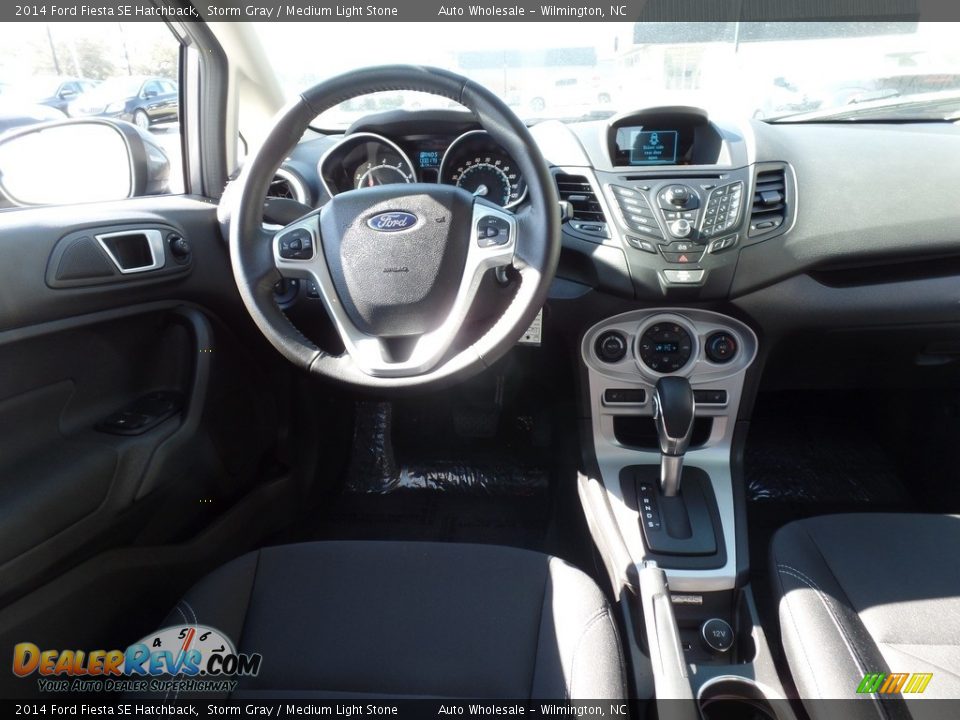 2014 Ford Fiesta SE Hatchback Storm Gray / Medium Light Stone Photo #15