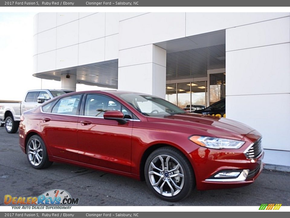 2017 Ford Fusion S Ruby Red / Ebony Photo #1