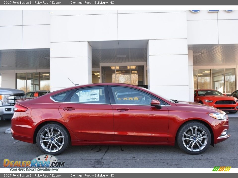 2017 Ford Fusion S Ruby Red / Ebony Photo #2