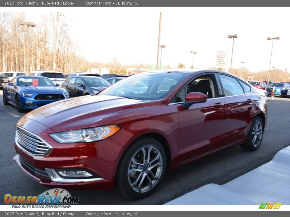 2017 Ford Fusion S Ruby Red / Ebony Photo #3