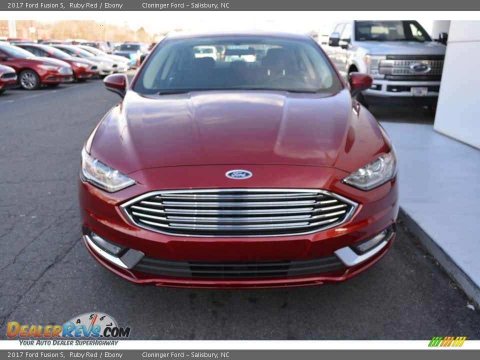 2017 Ford Fusion S Ruby Red / Ebony Photo #4