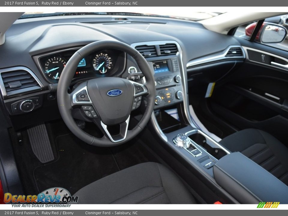 2017 Ford Fusion S Ruby Red / Ebony Photo #7
