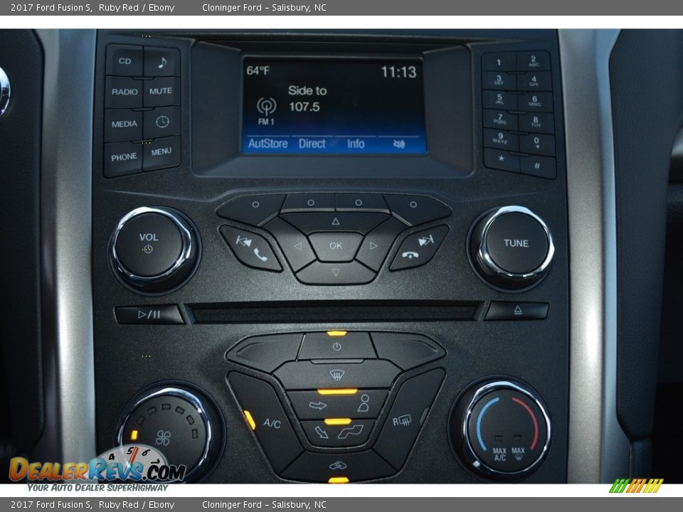 2017 Ford Fusion S Ruby Red / Ebony Photo #10