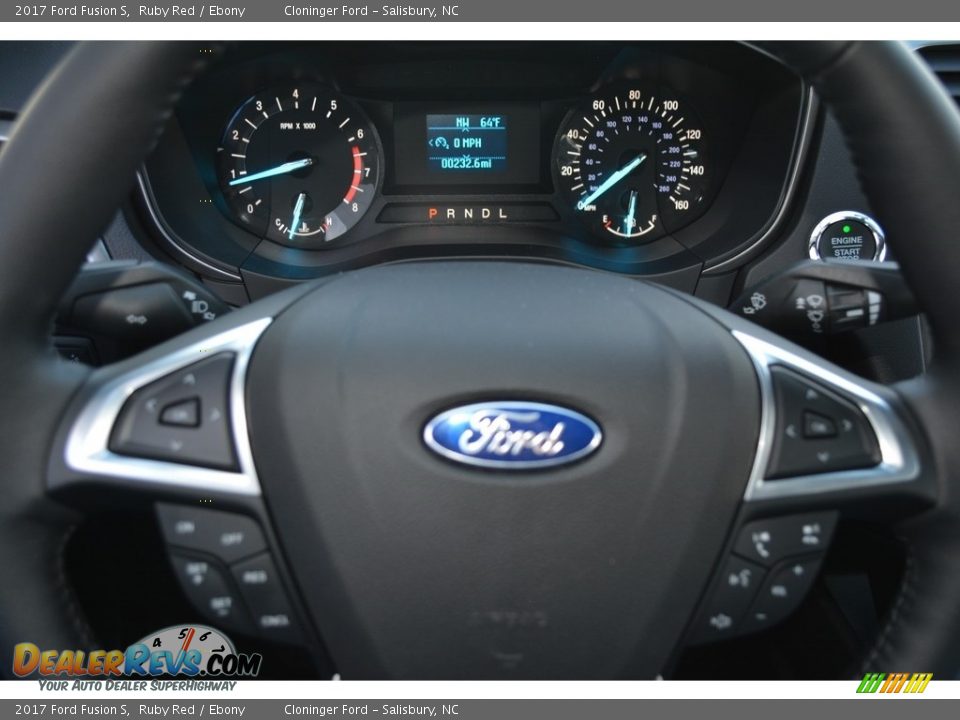 2017 Ford Fusion S Ruby Red / Ebony Photo #15