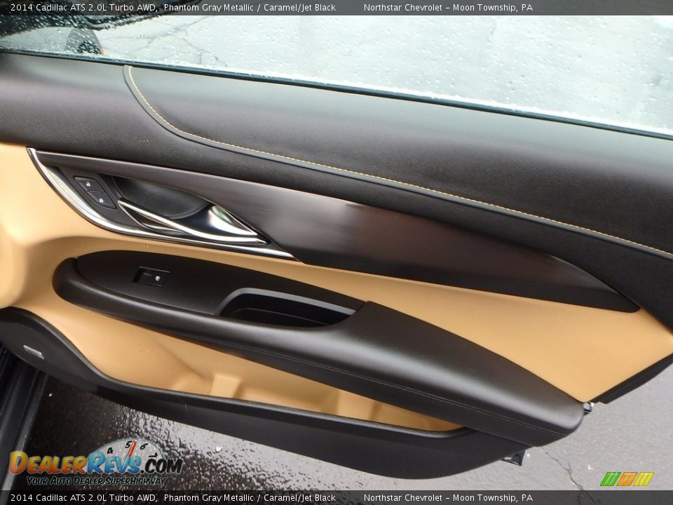 2014 Cadillac ATS 2.0L Turbo AWD Phantom Gray Metallic / Caramel/Jet Black Photo #17