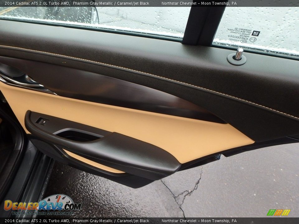 2014 Cadillac ATS 2.0L Turbo AWD Phantom Gray Metallic / Caramel/Jet Black Photo #19