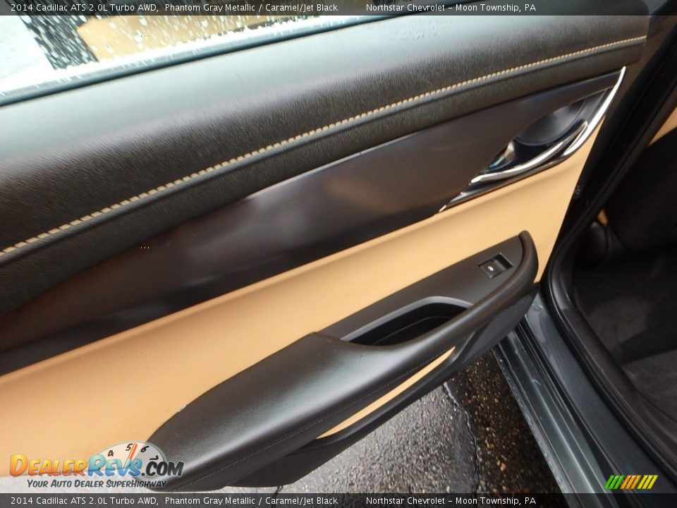 2014 Cadillac ATS 2.0L Turbo AWD Phantom Gray Metallic / Caramel/Jet Black Photo #23