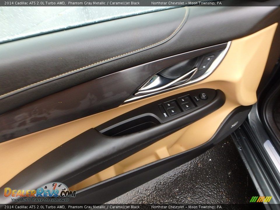 2014 Cadillac ATS 2.0L Turbo AWD Phantom Gray Metallic / Caramel/Jet Black Photo #24