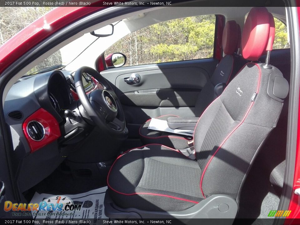 2017 Fiat 500 Pop Rosso (Red) / Nero (Black) Photo #15