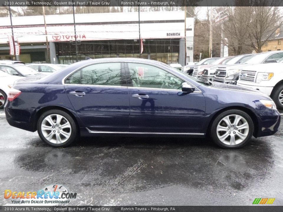 2010 Acura RL Technology Opulent Blue Pearl / Taupe Gray Photo #2