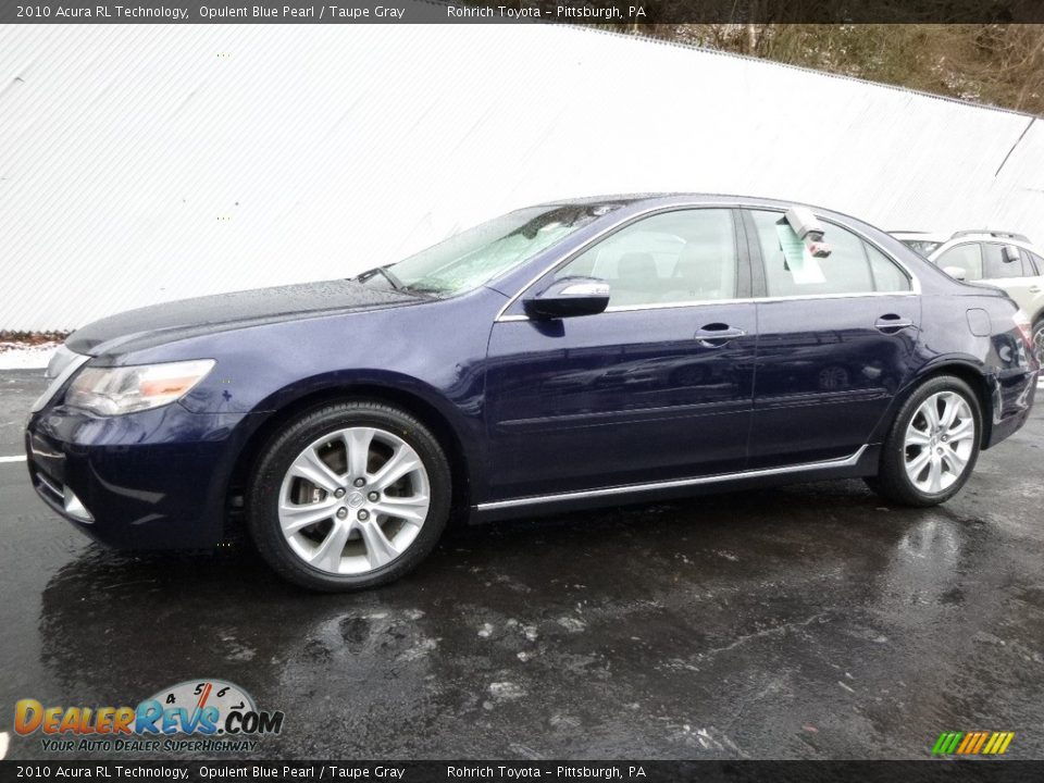 2010 Acura RL Technology Opulent Blue Pearl / Taupe Gray Photo #3