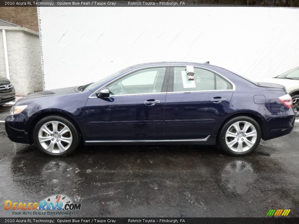2010 Acura RL Technology Opulent Blue Pearl / Taupe Gray Photo #4
