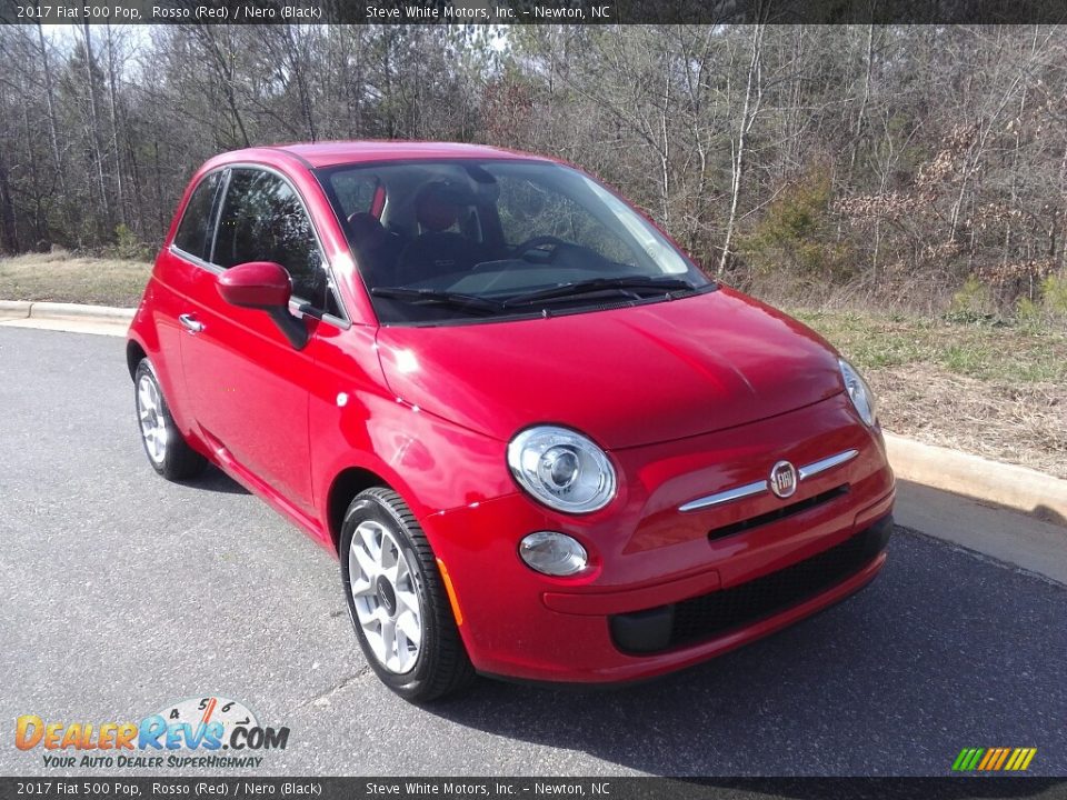 2017 Fiat 500 Pop Rosso (Red) / Nero (Black) Photo #21