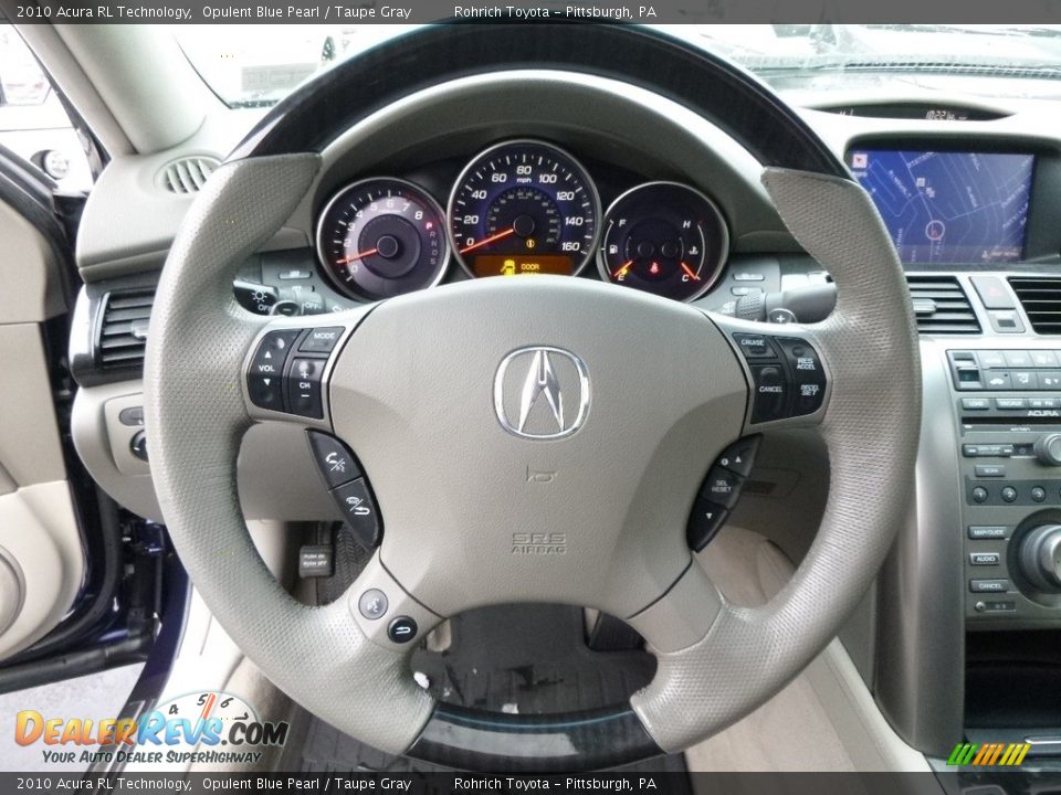 2010 Acura RL Technology Opulent Blue Pearl / Taupe Gray Photo #22