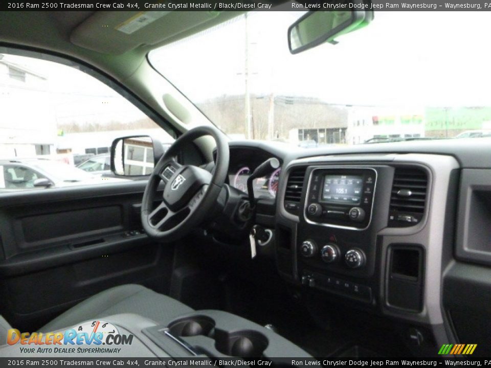 2016 Ram 2500 Tradesman Crew Cab 4x4 Granite Crystal Metallic / Black/Diesel Gray Photo #10