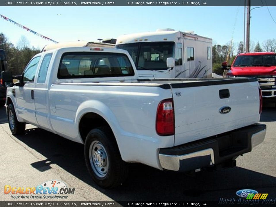 2008 Ford F250 Super Duty XLT SuperCab Oxford White / Camel Photo #3