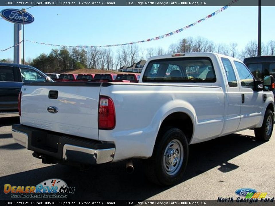 2008 Ford F250 Super Duty XLT SuperCab Oxford White / Camel Photo #5