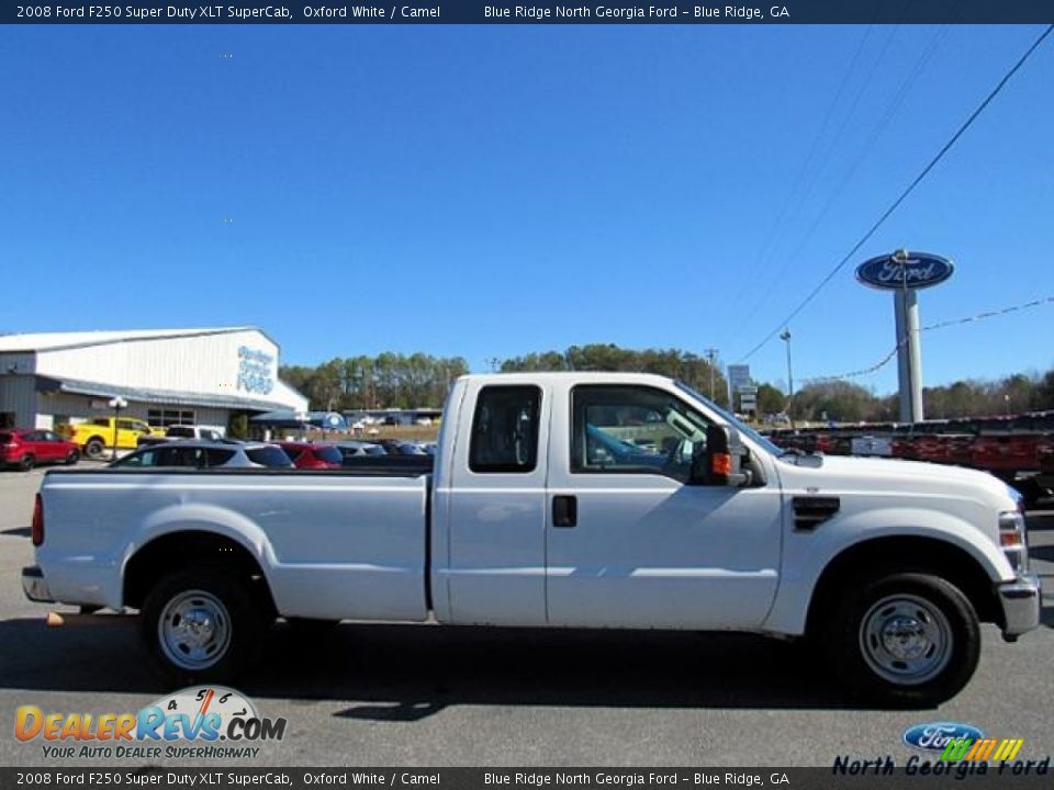 2008 Ford F250 Super Duty XLT SuperCab Oxford White / Camel Photo #6