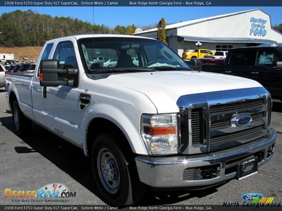 2008 Ford F250 Super Duty XLT SuperCab Oxford White / Camel Photo #7