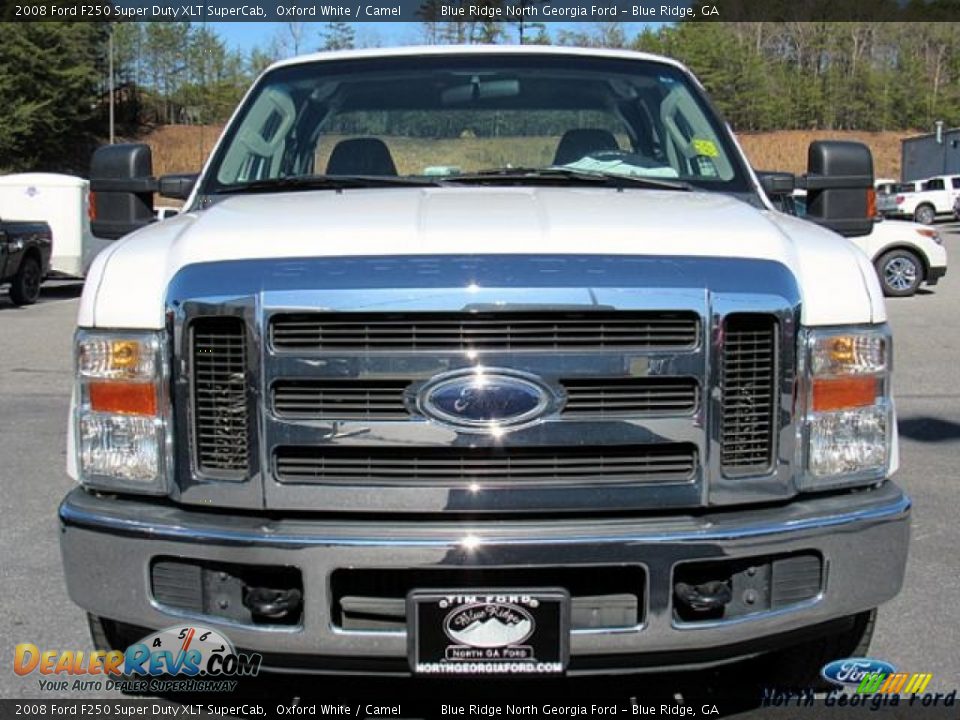 2008 Ford F250 Super Duty XLT SuperCab Oxford White / Camel Photo #8