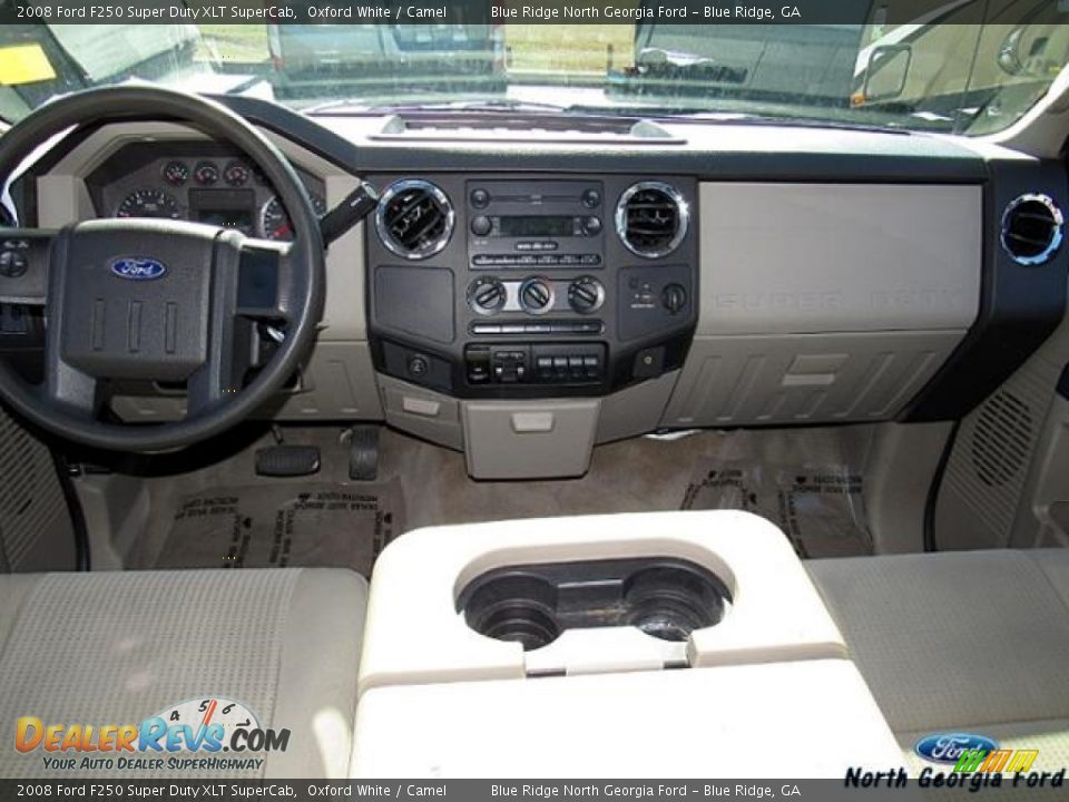 2008 Ford F250 Super Duty XLT SuperCab Oxford White / Camel Photo #16