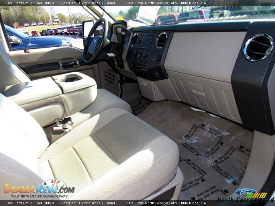 2008 Ford F250 Super Duty XLT SuperCab Oxford White / Camel Photo #26