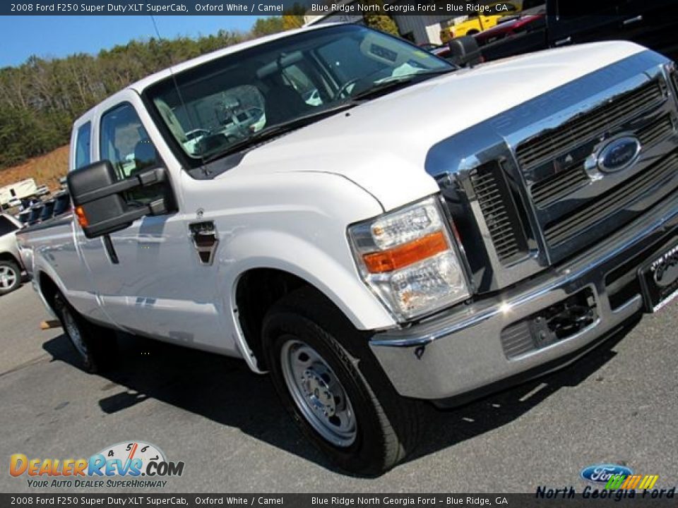 2008 Ford F250 Super Duty XLT SuperCab Oxford White / Camel Photo #28