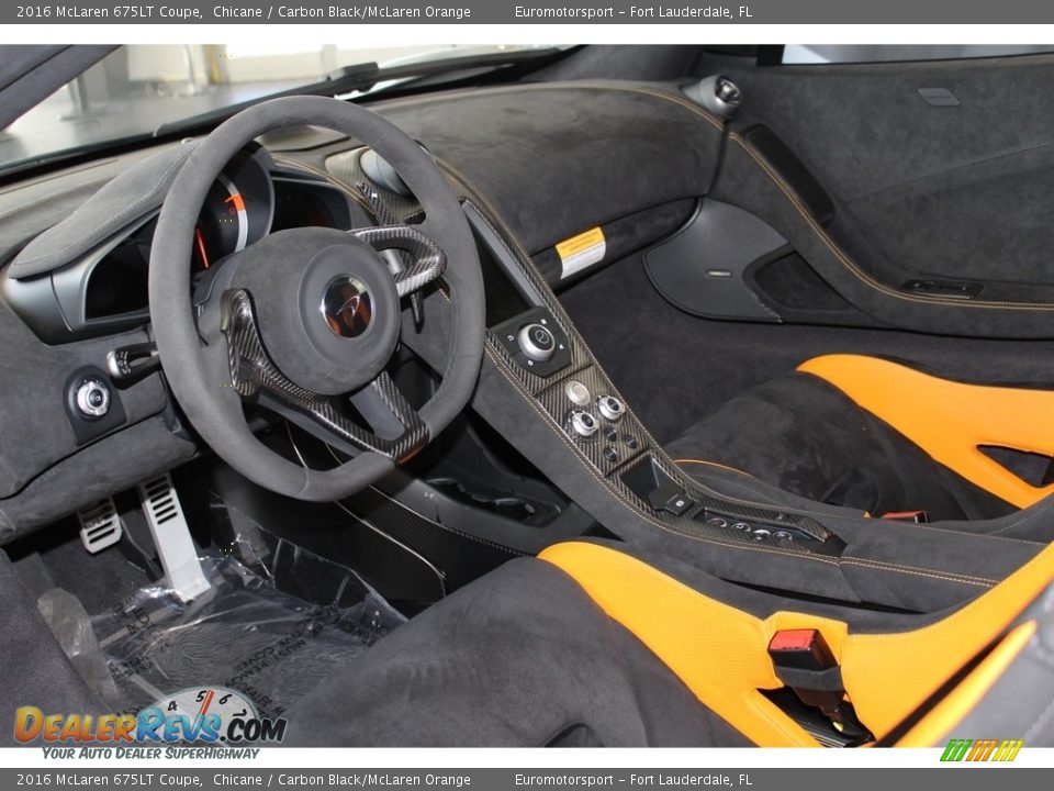 Carbon Black/McLaren Orange Interior - 2016 McLaren 675LT Coupe Photo #8