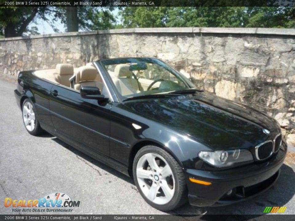 2006 BMW 3 Series 325i Convertible Jet Black / Sand Photo #1