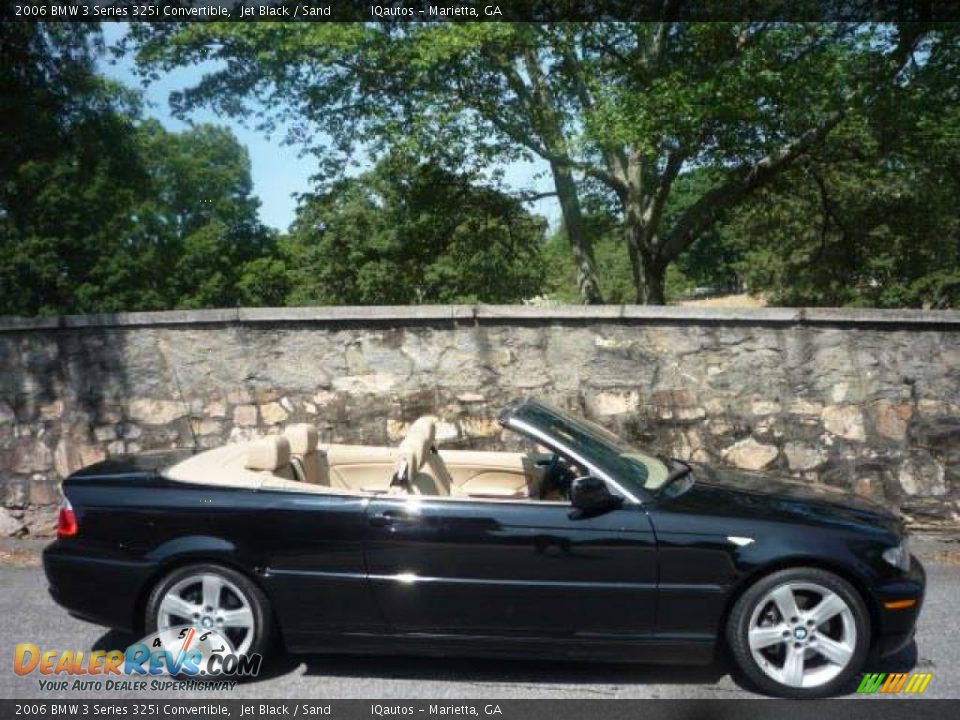 2006 BMW 3 Series 325i Convertible Jet Black / Sand Photo #2