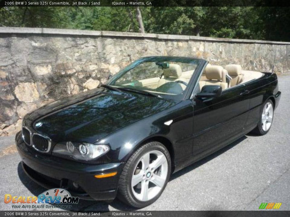 2006 BMW 3 Series 325i Convertible Jet Black / Sand Photo #4