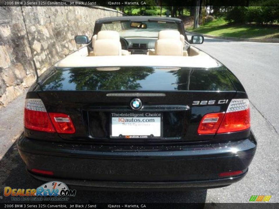 2006 BMW 3 Series 325i Convertible Jet Black / Sand Photo #6