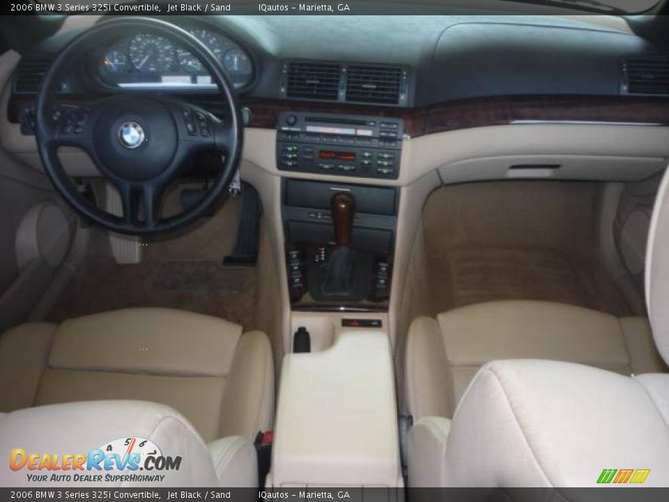 2006 BMW 3 Series 325i Convertible Jet Black / Sand Photo #7