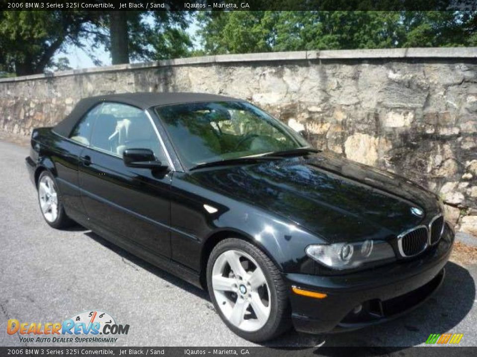2006 BMW 3 Series 325i Convertible Jet Black / Sand Photo #10