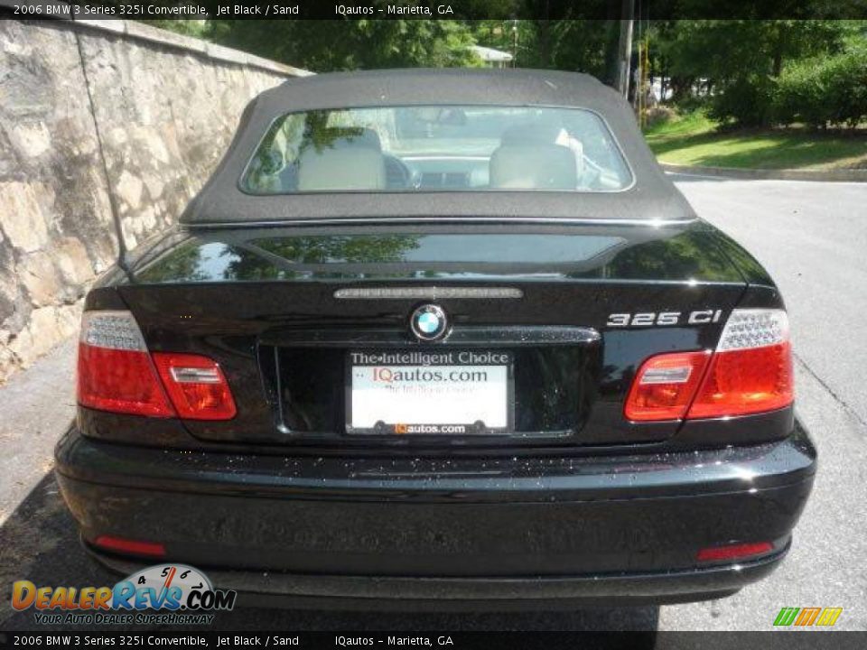 2006 BMW 3 Series 325i Convertible Jet Black / Sand Photo #14