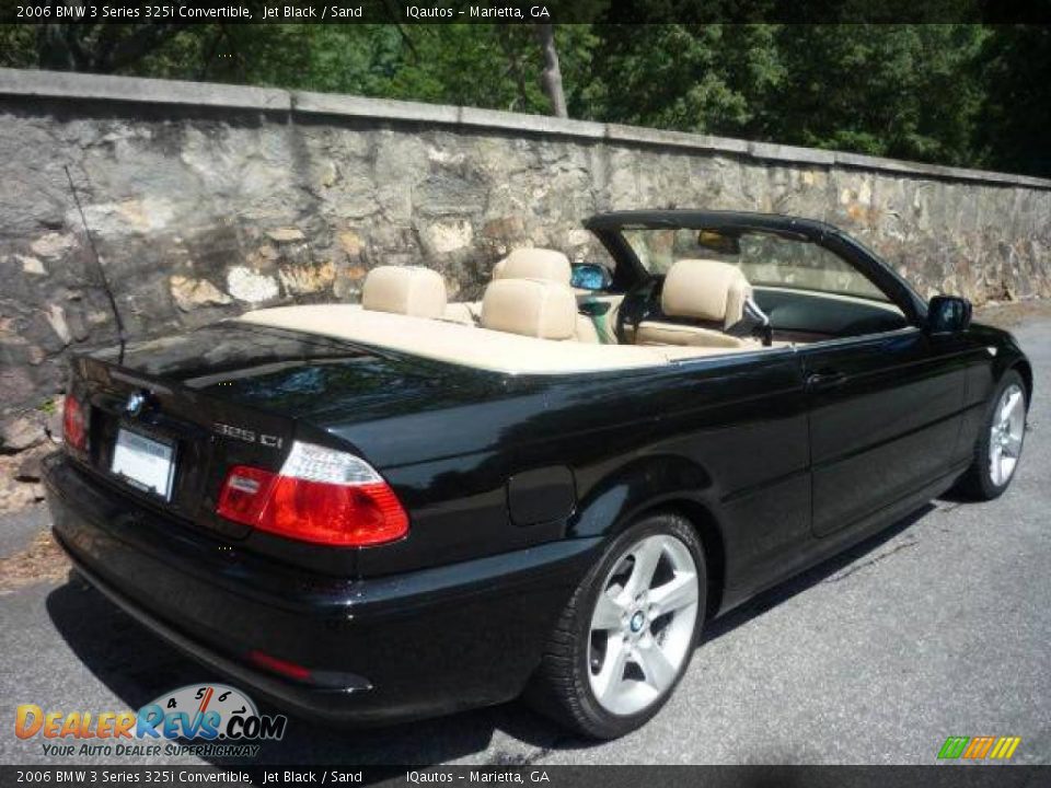 2006 BMW 3 Series 325i Convertible Jet Black / Sand Photo #16