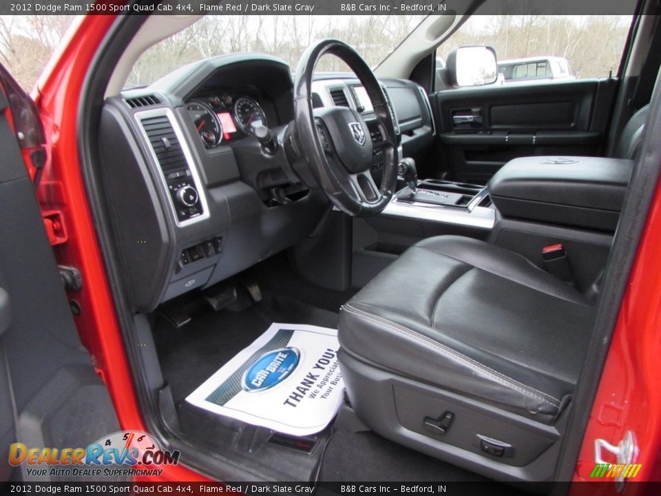 2012 Dodge Ram 1500 Sport Quad Cab 4x4 Flame Red / Dark Slate Gray Photo #26