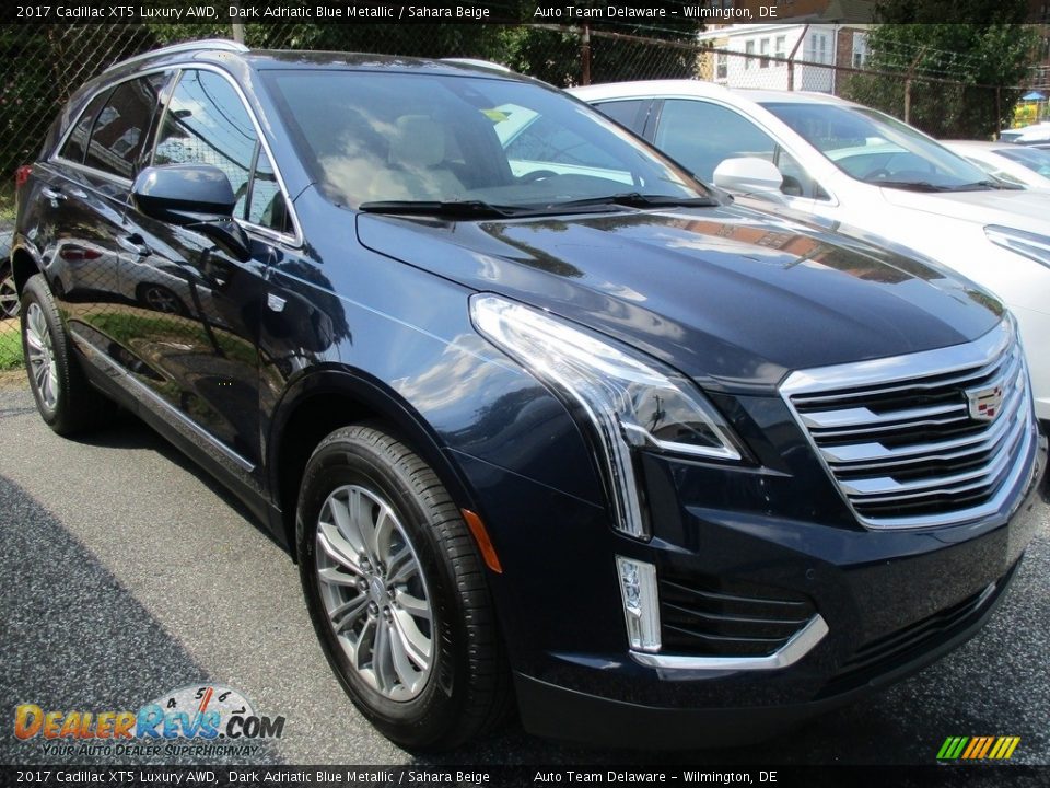 2017 Cadillac XT5 Luxury AWD Dark Adriatic Blue Metallic / Sahara Beige Photo #1