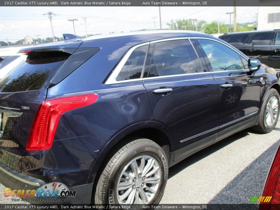 2017 Cadillac XT5 Luxury AWD Dark Adriatic Blue Metallic / Sahara Beige Photo #4