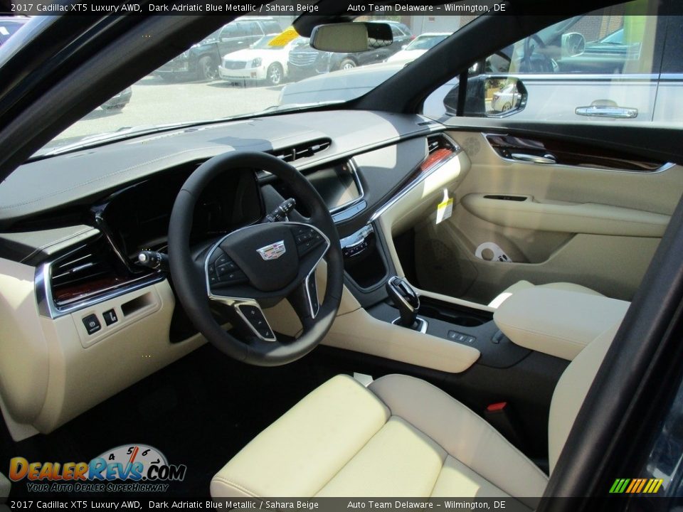 2017 Cadillac XT5 Luxury AWD Dark Adriatic Blue Metallic / Sahara Beige Photo #6