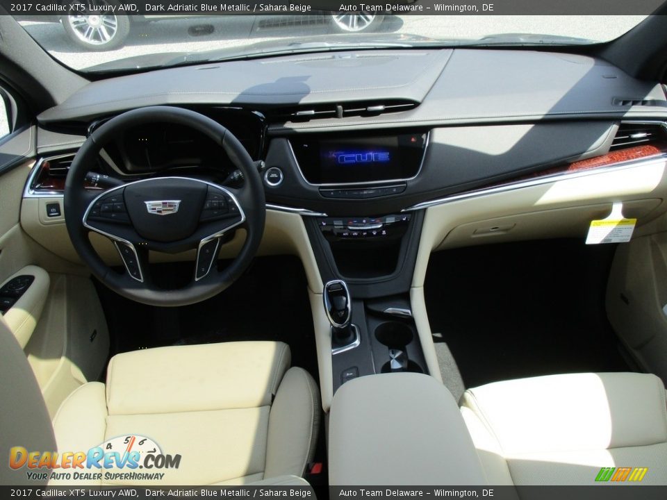 2017 Cadillac XT5 Luxury AWD Dark Adriatic Blue Metallic / Sahara Beige Photo #8