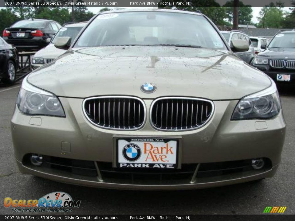 2007 BMW 5 Series 530i Sedan Olivin Green Metallic / Auburn Photo #3