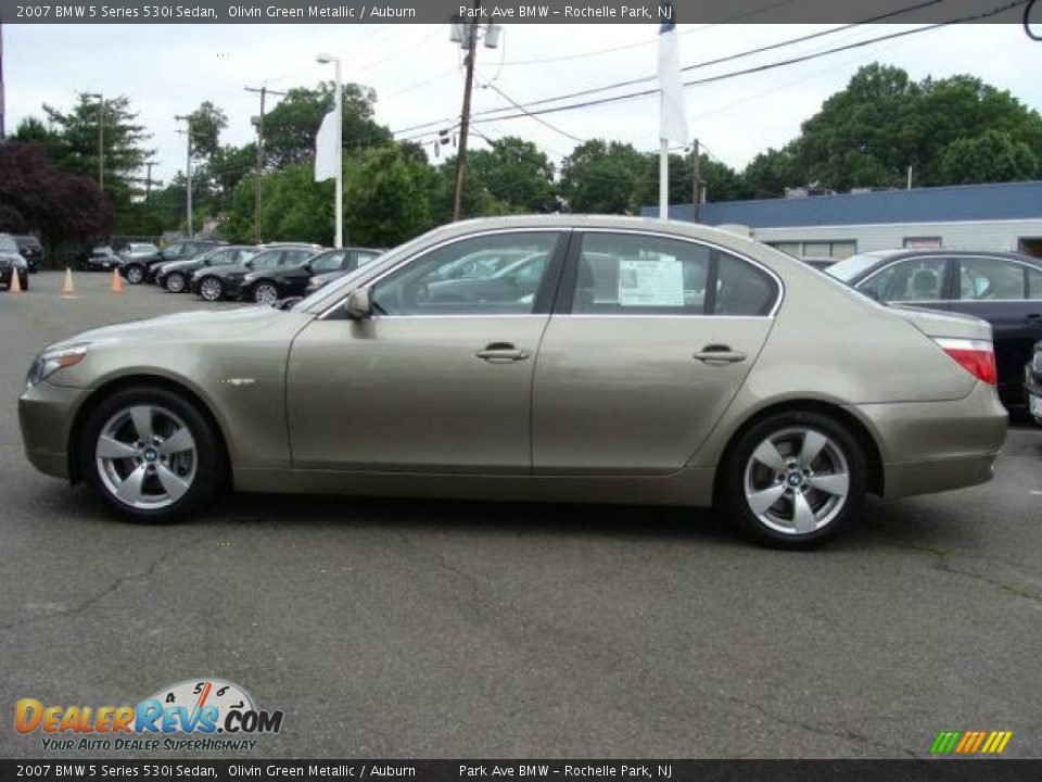 2007 BMW 5 Series 530i Sedan Olivin Green Metallic / Auburn Photo #5