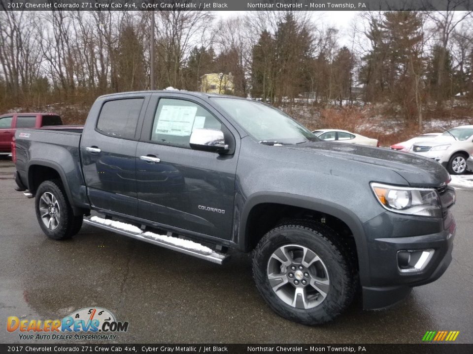 2017 Chevrolet Colorado Z71 Crew Cab 4x4 Cyber Gray Metallic / Jet Black Photo #3