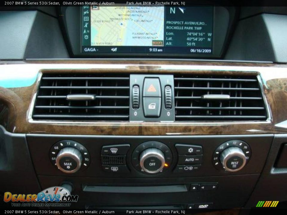 2007 BMW 5 Series 530i Sedan Olivin Green Metallic / Auburn Photo #15