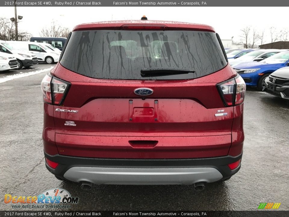 2017 Ford Escape SE 4WD Ruby Red / Charcoal Black Photo #5